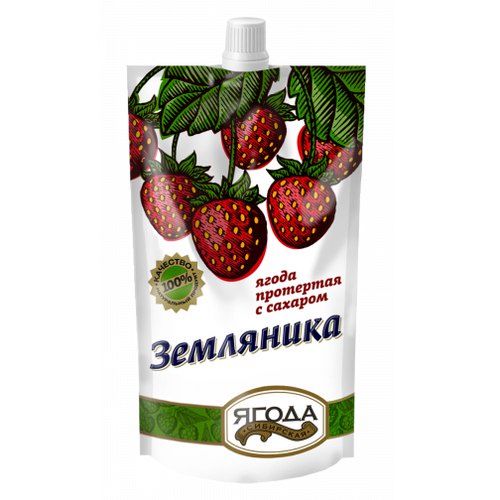 Ягода протёртая с сахаром Земляника 280 гр.